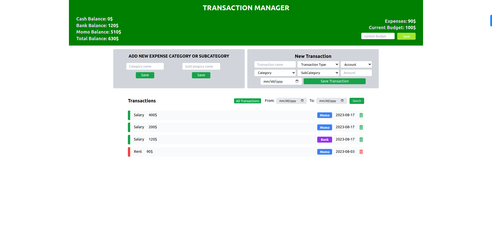 Transaction Manager